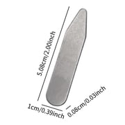 Wxqbjtam 12Pcs Collar Stays Smooth Edges Metal Invisible Collar Inserts Collar Stiffeners 5.08cmx1cmx0.08cm