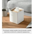thumbnail image 5 of Yamazaki Home Tissue Box Cover - Square, Ash, Steel, Lid, No Assembly, 5 of 7