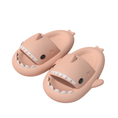 

1pair Men Women Cute Shark Wear Beach Summer Slides Casual 4cm Sole