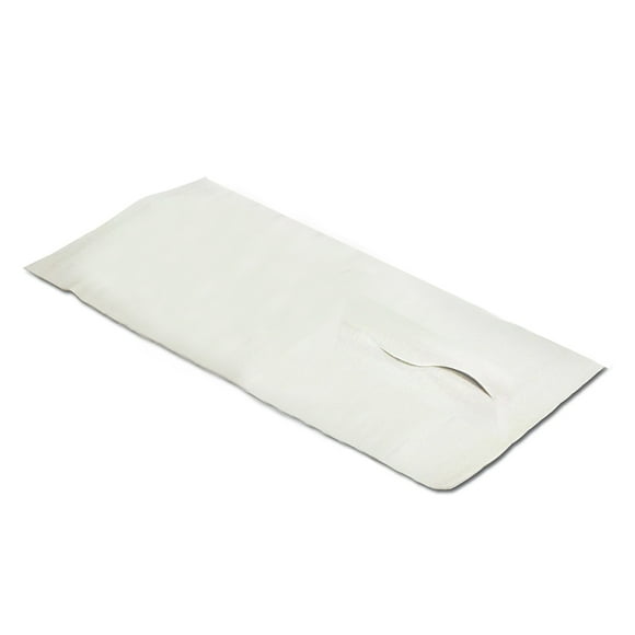 12 Inch x 24Inch Smooth Headrest Sheets with "S" Faceslit, Comes in 1000 sheets per box, For Chiropractic Exam Table or Massage Table