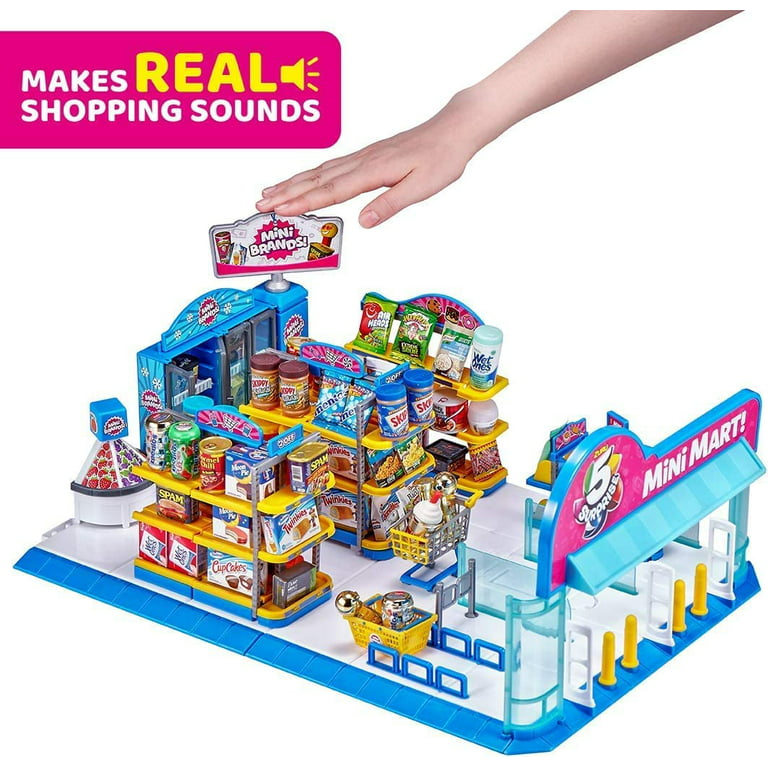 5 Surprise Mini Brands Mini Mart Playset Series 3 by ZURU with 5 Exclusive  Mystery Mini Brands, Store and Display Your Mini Collectibles Collection! 