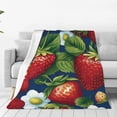thumbnail image 1 of Balery Strawberry2 Manta de Felpa Suave y Acogedora – Cobija de Franela Aterciopelada para Cama, Lavable y Cálida para Sofá, Mascotas, Transpirable-40"x30", 1 of 7