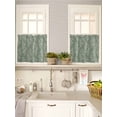 thumbnail image 5 of Dark Green Botanical 2 Panel Kitchen Curtains for Small Windows, Pastoral Elegant Spring Floral Bathroom Tier Curtain, Short Window Treatment for Bedroom/Living Room 55"x36", 5 of 6