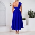 thumbnail image 4 of Afdoent Women's Dresses Elegant Asymmetrical Neckline Casual Dress For Sleeveless Flowy Swing Waistband Summer Dress Travel Outfits, 4 of 9