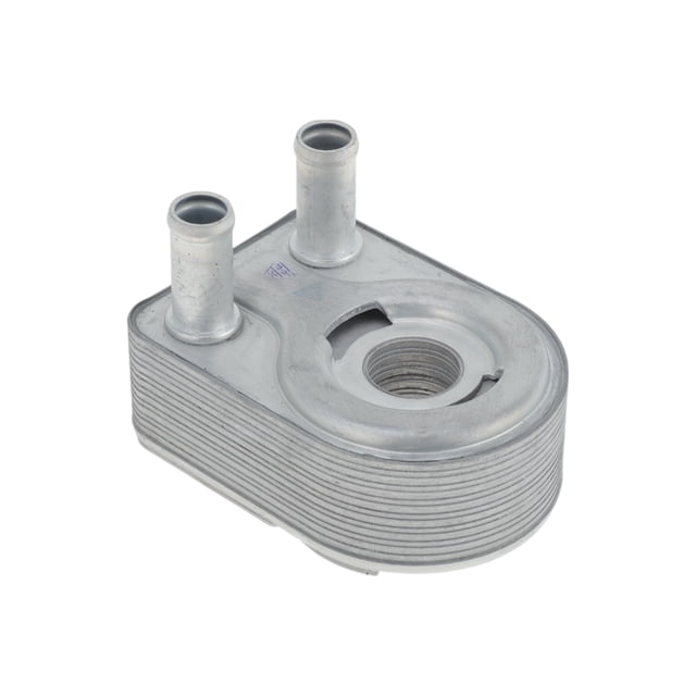 Enfriador de aceite del motor Unique Bargains para Ford Fiesta 2012-2024, enfriador de aceite de transmisión, sellos de O-ring No.1761091/CM5G6B856EA, aleación de aluminio, tono plateado, 1 Pcs