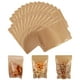 thumbnail image 1 of Bolsa de pie de 100 piezas, bolsa de papel kraft con ventana, transparente, bolsa de almacenamiento de alimentos con cierre resellable, 1 of 5