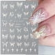 thumbnail image 5 of 3D Holographic Black Butterfly Nails Slider Laser Self-adhesive Decals Dark Castle Tassels Designs Manicure Stickers Decor, 5 of 5