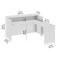 thumbnail image 6 of Arrive 72W x 72D L Shaped Reception Desk in Storm Gray - Engineered Wood, 6 of 8