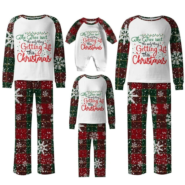 Christmas Greetings Matching Pajamas, Matching Family Outfits Matching Pjs, Perfect Holiday Outfits for the Whole Family (Multicolor)