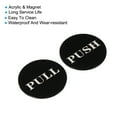 thumbnail image 3 of Unique Bargains 2 'push Pull Signe de Porte, 3 Paires Acrylique Autocollant Dos Rond Signe Autocollant de Porte Noir / Blanc, 3 of 6