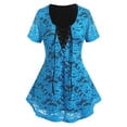 thumbnail image 1 of Camiseta Transparente de Encaje Floral de Talla Grande Rosegal  Camisetas tallas grandes, 1 of 5