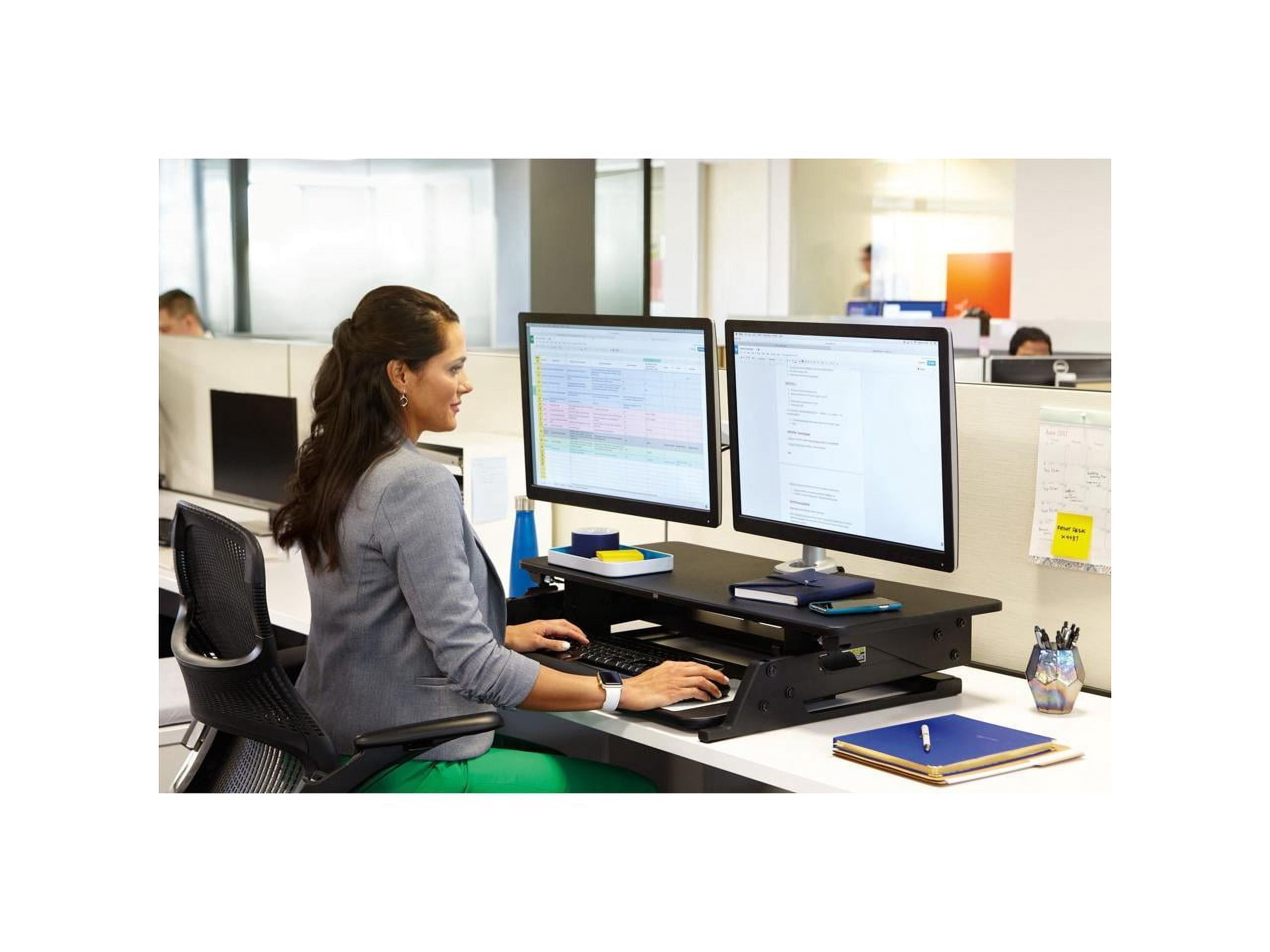 3M Precision Standing Desk, Convert Desk to Sit Stand Desk, Fully Assembled, Provides Maximum Adjustability to Achieve Your Most Comfortable Standing Work Position, Gel Wrist Rest, Mouse Pad, SD60B