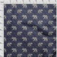 thumbnail image 3 of oneOone Organic Cotton Voile Fabric Elephant Block Print Sewing Fabric BTY 42 Inch Wide, 3 of 4