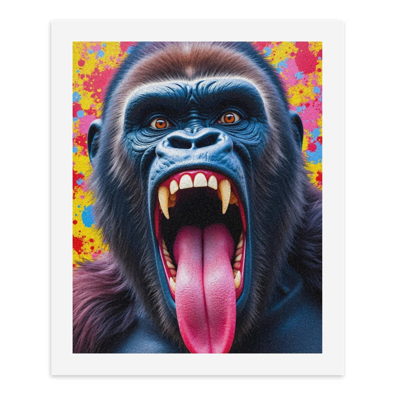Paint By Numbers Kit for Adults Beginner - Colorful Gorilla Art Expression DIY Canvas Painting Kits for Adults, Frameless Paint By Number for Adults for Home Wall Decor 16x20 Inch