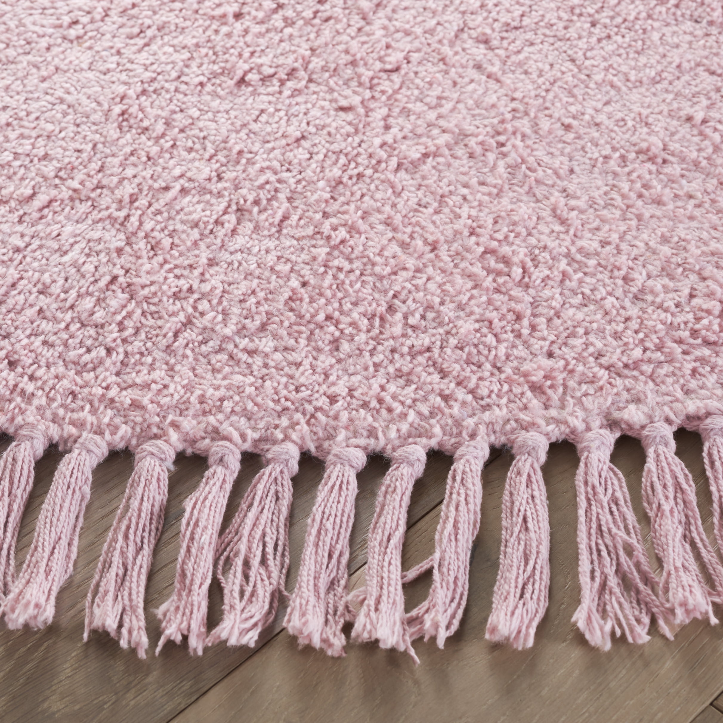 Safavieh Easy Care Frosina Solid Area Rug, Rose, 5' x 5' Round
