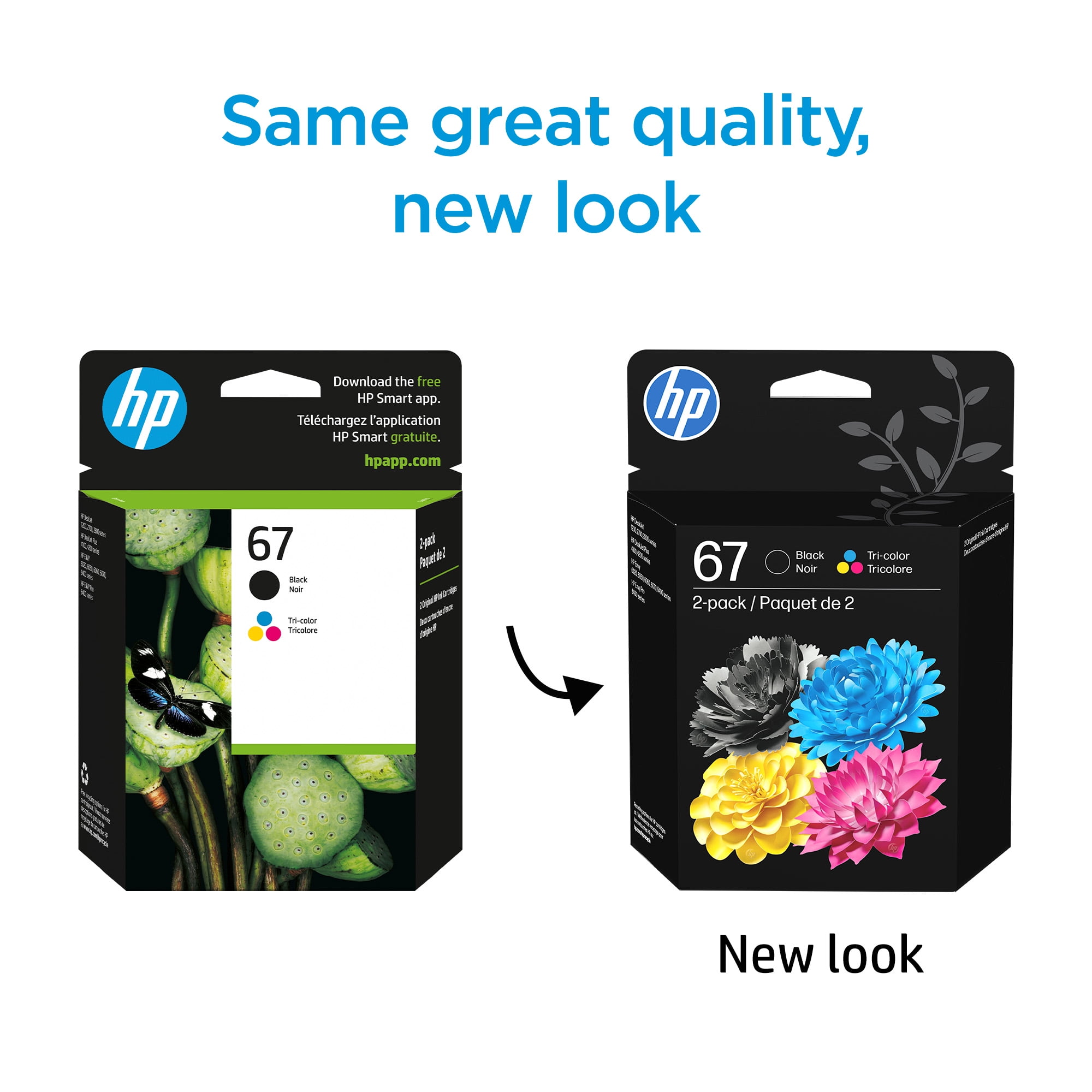 HP 67 Clr/Blk Original Ink Crtg 2-Pk