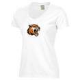 thumbnail image 2 of Women's  White Rochester Institute of Technology Tigers Logo Comfort Wash V-Neck T-Shirt, 2 of 3