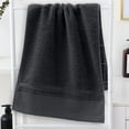 thumbnail image 5 of Beautynvta Bath Towels for Bathroom, Solid Color Cotton Bath Towel, Soft Absorbent Thickened Bath Towels for Bathroom, Travel, Camp, Hotel, and Spa, 39.4''x19.7'', Dark Gray, 5 of 6