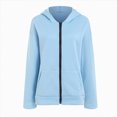 thumbnail image 6 of Towmus Hoodies for Women Casual Long Sleeve Hoodies Sweatshirts Plus Size Zip up Drawstring Loose Fall Winter Coat Jacket with Pocket, 6 of 6