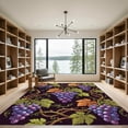 thumbnail image 2 of ODIKA 4' x 6' Machine Washable Non-Slip Area Rug, traditional floral High Traffic Rug, Purple, 1136390, 2 of 7
