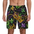 thumbnail image 3 of Uemuo Mardi Gras Surface Pattern Mens Swim Trunks Quick Dry Board Shorts with Mesh Lining, Stretch Beach Shorts Quick Dry No-Chafing Board Shorts-3X-Large, 3 of 9