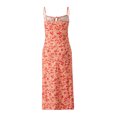 thumbnail image 3 of VISgogo - Vestido informal para mujer, estampado floral, sin mangas, cuello de tirantes, lazo en la parte inferior, vestido de playa con abertura alta VISgogo  moda, 3 of 9