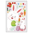 thumbnail image 2 of CoreLiving Easter Window Decals for Glass Windows, Spring Decorations with Double-Sided Clings Including Bunnies Radishes and Easter Eggs for Home Office Ambiance, 2 of 8
