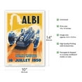 thumbnail image 2 of 1950 Albi Grand Prix International - Vintage Car Racing Poster by Andre Bermond - Master Art Print 10in x 14in, 2 of 4