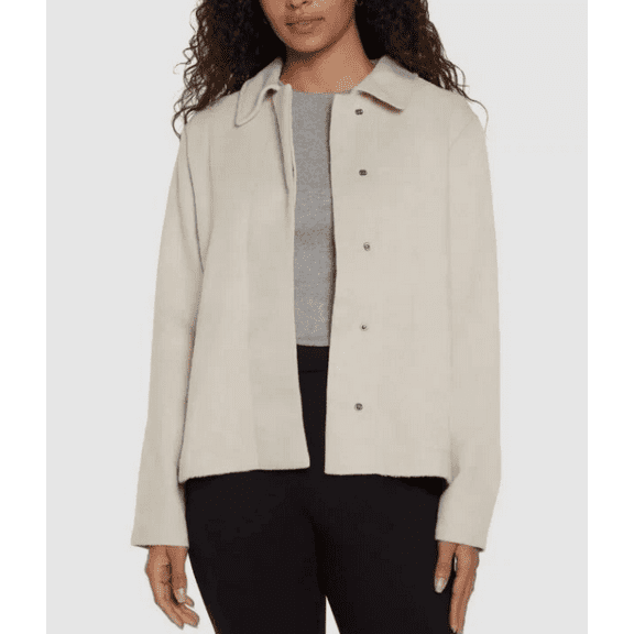 Banana Republic Ladies Snap Front Jacket Collar Cream XS