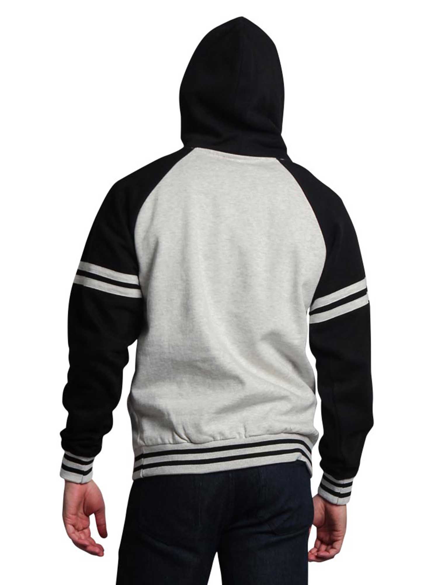 G-Style USA Men's Heavyweight Contrast Raglan Sleeve Fleece