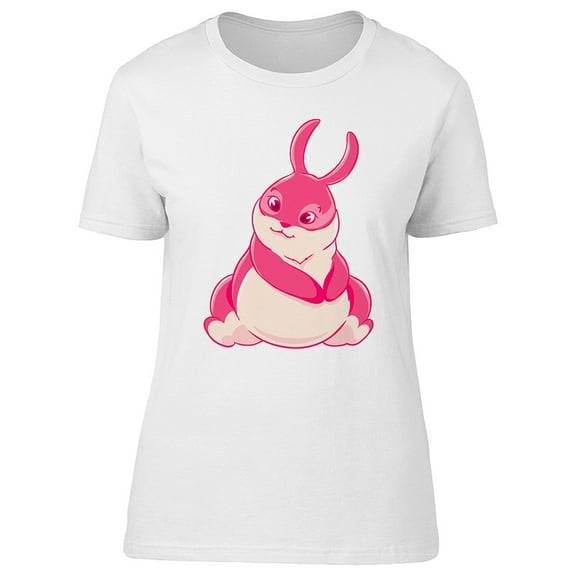 Beautiful Pink Furry Bunny Tee Women's -Image by Shutterstock