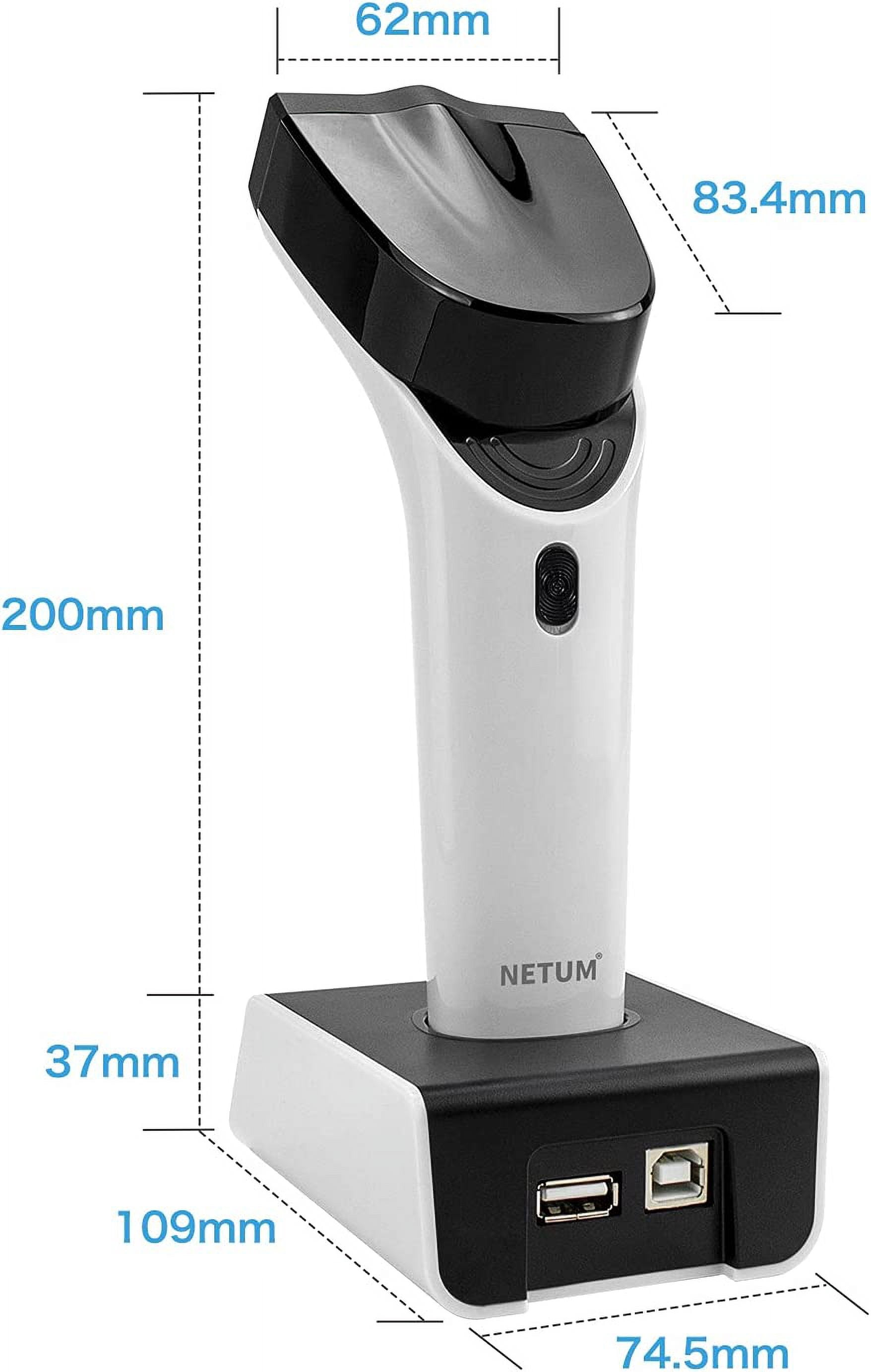 NETUM Wireless Hybrid RFID Imager, NFC HF RFID Tags Reader and 1D/2D QR Barcode Scan, Connect via Bluetooth for Retail Hospitality System DS8100