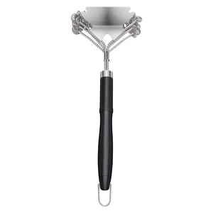 KFFKFF Grill Brush and Scraper, Stainless Steel, 17 In