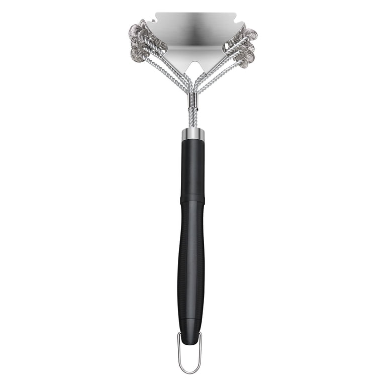 KFFKFF Grill Brush and Scraper, Stainless Steel, 17 In photo 1