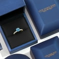 thumbnail image 5 of Gem Stone King 14K Two Tone Gold Swiss Blue Topaz and Lab Grown Diamond Engagement Ring for Women | 1.38 Cttw | Round 6MM | Gemstone November Birthstone | Size 5, 5 of 6