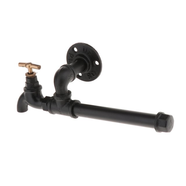 Soporte de papel higiénico de baño Soporte de papel higiénico de Vintage, Toalleros industriales de de hierro con para , Dormitorio, cocina (negro) Magideal Soporte de papel higiénico de baño