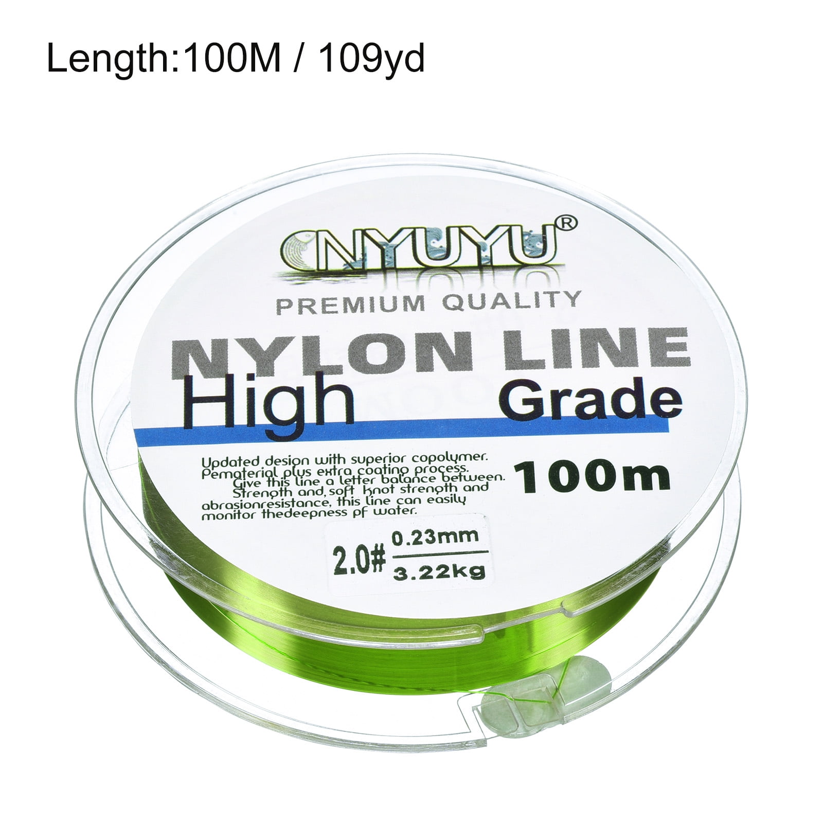 Uxcell 109Yard 7Lb Fluorocarbon Coated Monofilament Nylon Fishing Line Dark  Green 