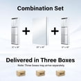 thumbnail image 5 of ANGELES HOME 44 in. x 36 in. Aluminum Bathroom Medicine Cabinet and Open Shelf Set, Soft-Close Doors, Recessed or Surface Mount, 5 of 16