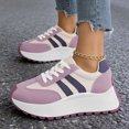 thumbnail image 2 of Sewkxo Women Retro Sneakers Fashion Classic Gum Sole Tennis Skate Shoes Casual Trendy Walking Trainer Anti Slip Flat Low-Top Footwear,Purple 39, 2 of 4