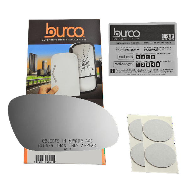 Fits 02-08 Lexus SC430, Right Passenger Side Convex Mirror Glass Lens W/out Backing Plate (Direct Fit-Over For Auto-Dimming Mirror, Mirror Does not Auto-Dim) Comes with Adhesive