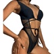 thumbnail image 1 of Traje de baño de una pieza sexy para mujer de color rosa, sin espalda, con cordones y bikini, 1 of 5