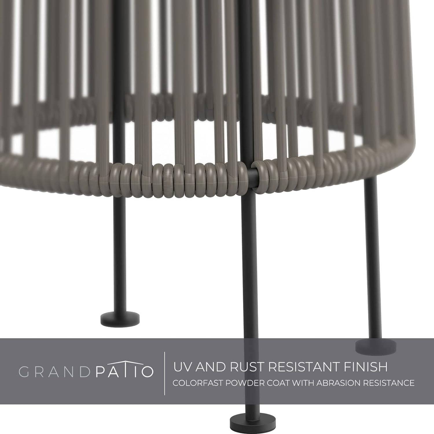 2-Pack Outdoor Floor Solar Light, All-Weather Wicker Patio Lamp, Outdoor/Indoors Lamp, Dark brown