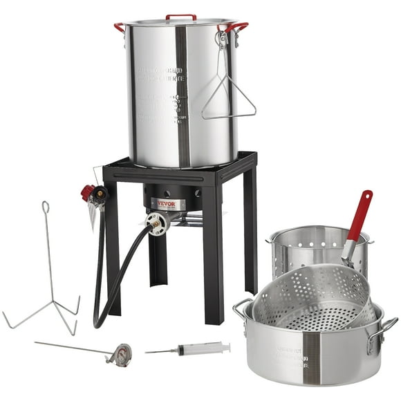 VEVOR 30 qt 54,000 BTU Aluminum Turkey & Fish Steamer Cooker Set