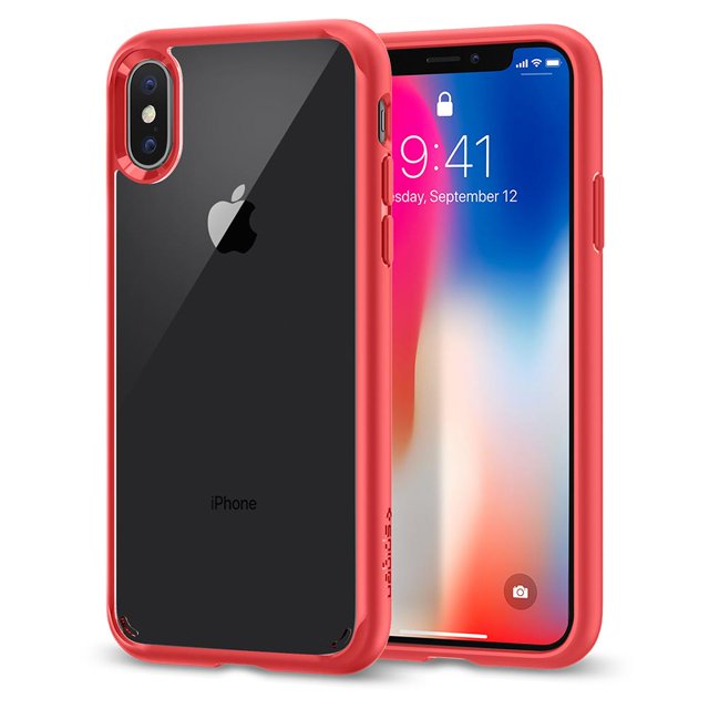 Funda Ultra hybrid para iPhone x | xs Red Spigen Spiggen original