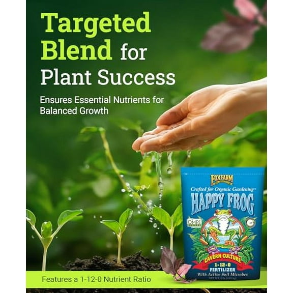 Happy Frog Cavern Culture Organic Plant Fertilizer For Enhanced Flowering Bud Development Root Efficiency Npk 1 12 0 (4 Lb)