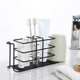 thumbnail image 6 of Wall Mounted Toothbrush Storage Rack, Non Perforated Bathroom Holders, Mouthwash Cup Set, Iron Material, Multi Functional Storage, Stable Load Bearing, Fashionable Appearance, Easy To Clean, 6 of 6