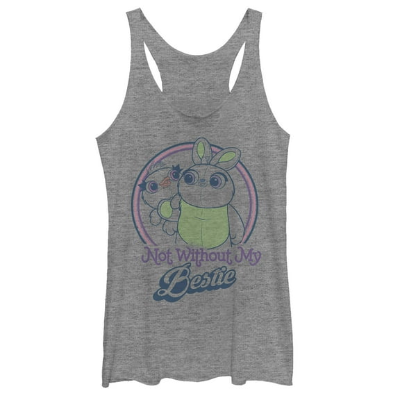 Women's Toy Story Ducky & Bunny Besties Racerback Tank Top Gray Heather X Large