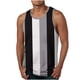 thumbnail image 1 of Camiseta sin mangas de cuello redondo para hombre, ropa de ocio, fitness, para el hogar, pijamas, camiseta con estampado de rayas de moda a color, blusa deportiva de poliéster para hombre, 1 of 4