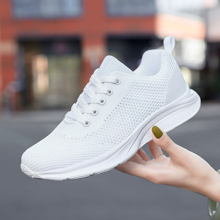 ZIZOCWA Leather Tennis Shoes Women Internationalist Women Sneaker Leisure Women S Lace Up Soft Sole Comfortable Shoes Outdoor Mesh Shoes Runing