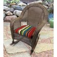 thumbnail image 3 of Jordan Manufacturing 18" x 18" Covert Sonoma Multicolor Stripe Square Tufted Contoured Outdoor Wicker Seat Cushion (2 Pack), 3 of 14